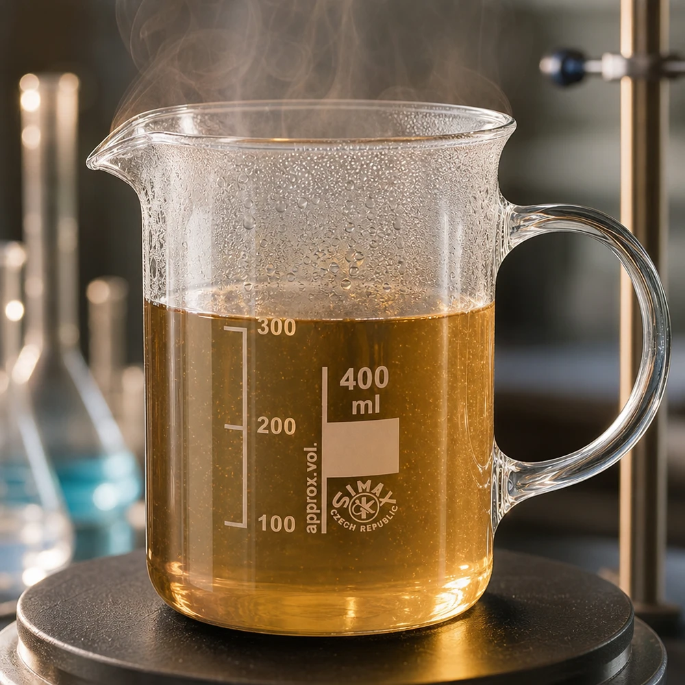 Becherglas 400ml Borosilikatglas mit Henkel für Labor und Gewerbe hitzebeständig graduiert