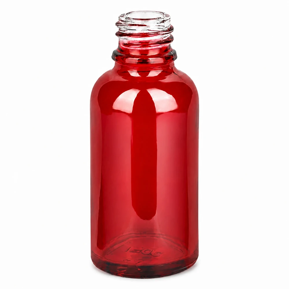 30ml Apothekenflasche RedLine UT18/30 UNiTWIST 30ml Apothekenflasche RedLine aus rotem Glas mit UT18/30 UNiTWIST Gewinde für professionelle Anwendung