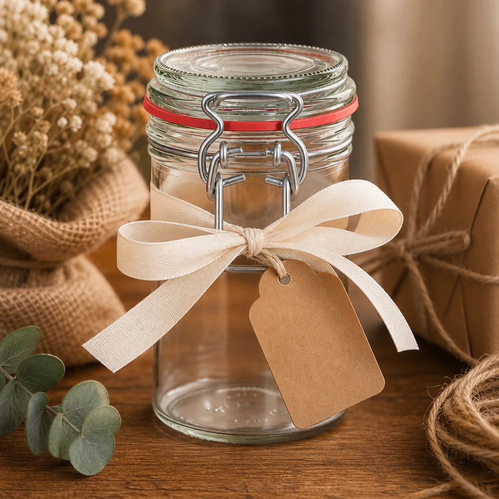 272ml Vorratsglas mit Bügelverschluss und roter Dichtung für professionelle Lagerung im Fachhandel bei Pacadura.de