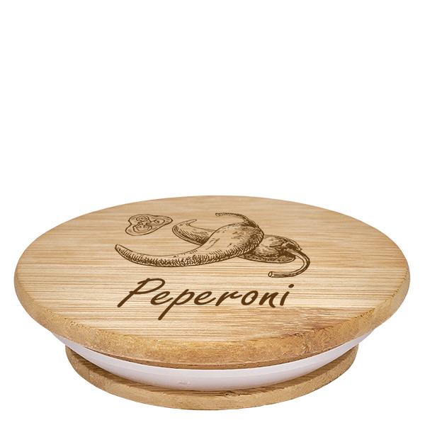 Holzdeckel "Peperoni" für WECK RR60 Holzdeckel "Peperoni" für WECK RR60
