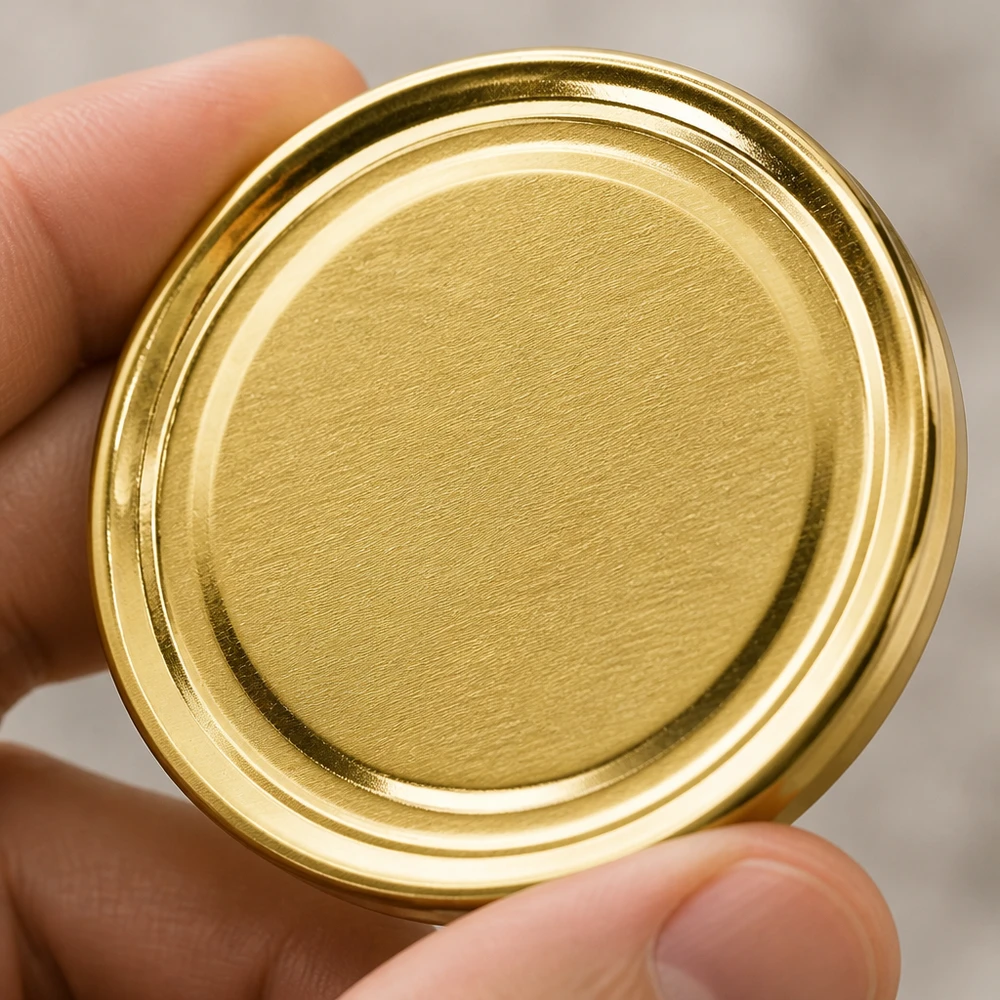 100mm BasicSeal Deckel gold (TO100) UNiTWIST 100mm BasicSeal Schraubdeckel TO100 gold Weißblech Einmachdeckel Großhandel Pacadura