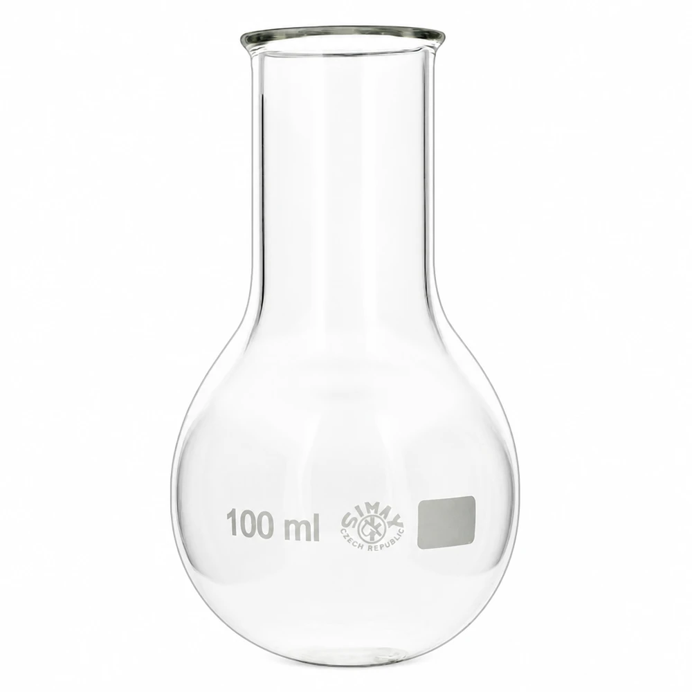 Rundkolben 100ml Weithals Borosilikatglas Laborausstattung für professionellen gewerblichen Einsatz bei Pacadura