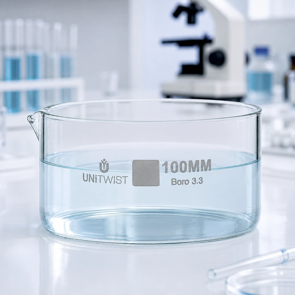 Kristallisierschale ø100mm Borosilikatglas UNiTWIST Kristallisierschale 100mm Borosilikatglas Boro 3.3 UNiTWIST für Labor und Gewerbe