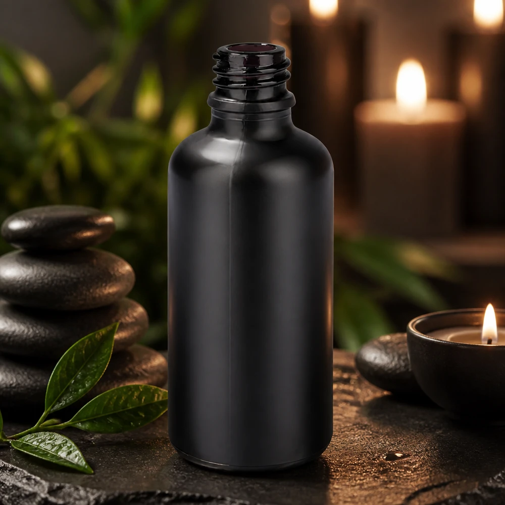 50ml Apothekerflasche BlackLine UT18/50 UNiTWIST 50ml Apothekerflasche BlackLine schwarz UT18 Gewinde für professionelle Anwendung in Kosmetik und Pharmazie