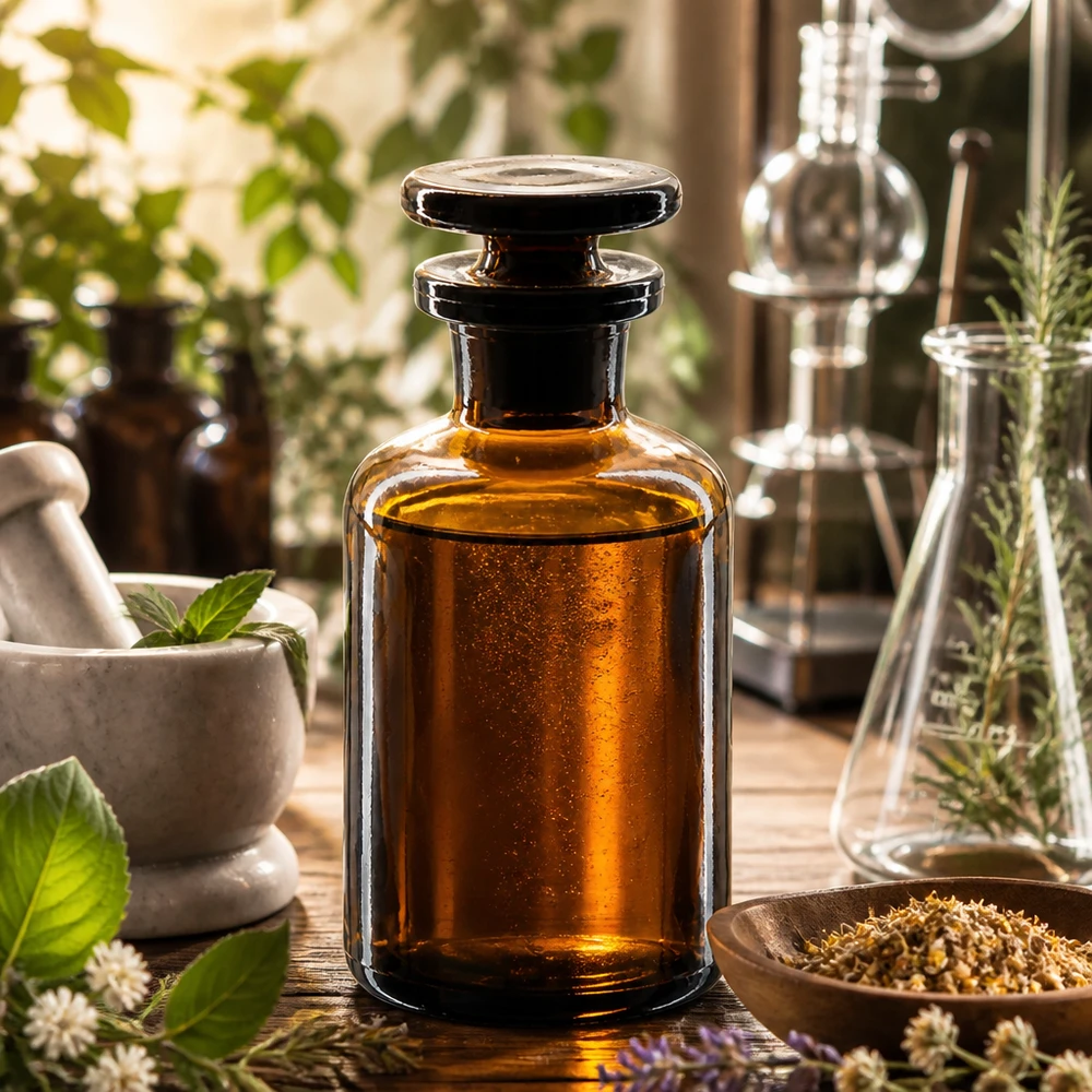 Rundschulterfl. 50ml braun Enghals Glasstopfen Rundschulterflasche 50ml Braunglas Enghals mit Glasstopfen für professionelle Labor- und Pharmaanwendungen