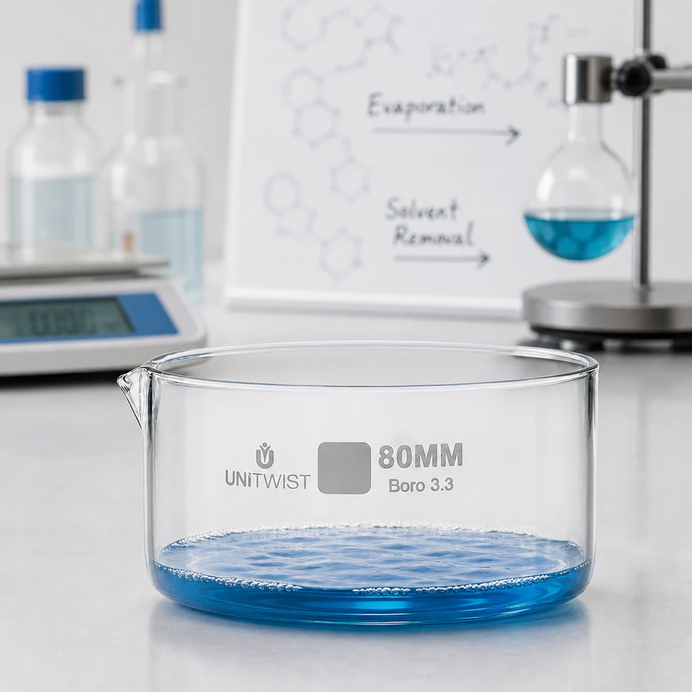 Kristallisierschale ø80mm Borosilikatglas UNiTWIST Kristallisierschale 80mm Borosilikatglas 3.3 UNiTWIST für Labor und Gewerbe professionell und hitzebeständig