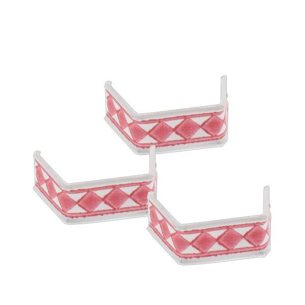 1 U-Clip aus Papier, Länge 33, rot/weiss