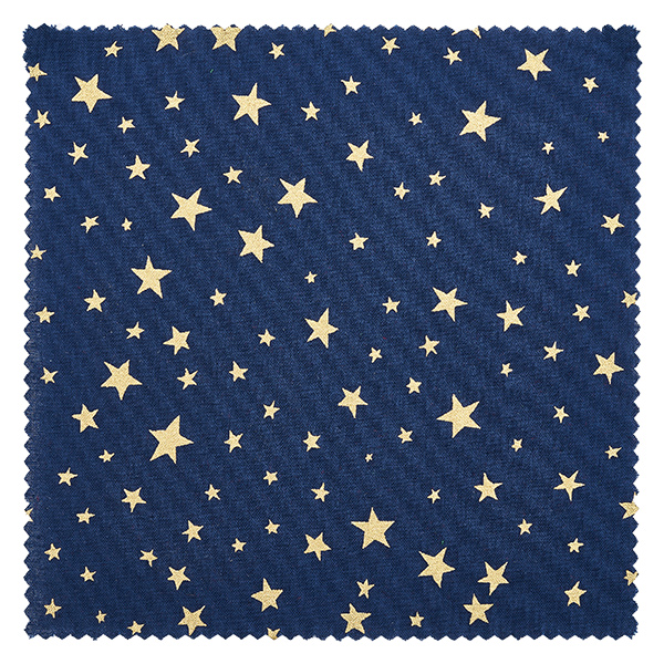 Blaues Schmuckdeckchen mit goldenen Sternen Muster 15cm eckig für professionelle Dekoration von Pacadura.de