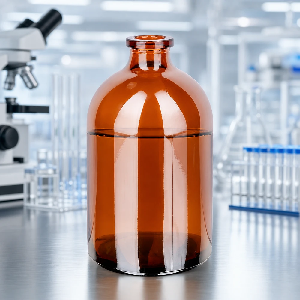 Injektionsflasche Braunglas 100ml Injektionsflasche Braunglas 100ml für pharmazeutischen und gewerblichen Einsatz