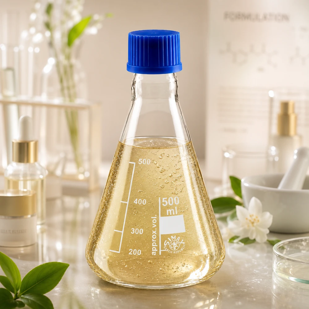 Erlenmeyerkolben 500ml mit Schraubkappe Erlenmeyerkolben 500ml Borosilikatglas mit blauer Schraubkappe für professionelle Laboranwendungen