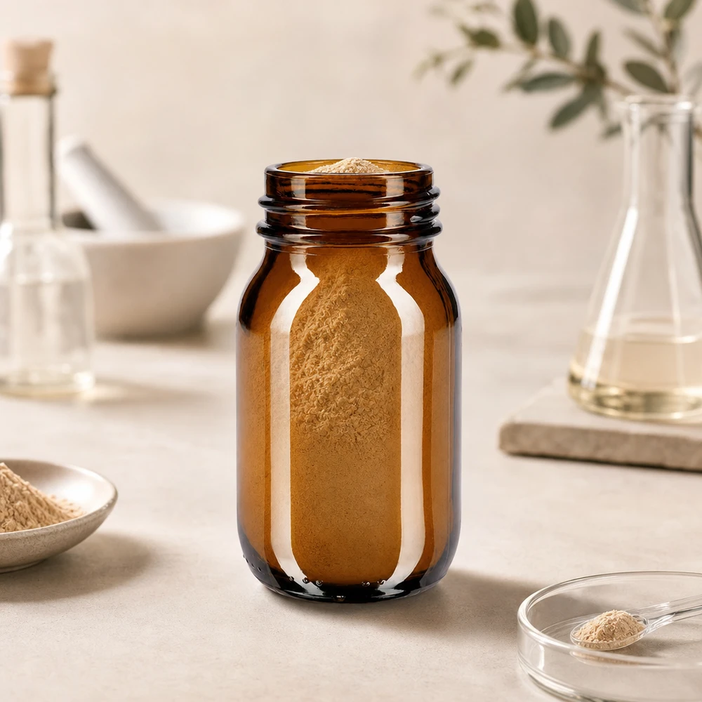 100ml Weithalsflasche Braunglas für professionelle Lagerung von Pulvern und Granulaten im Fachhandel