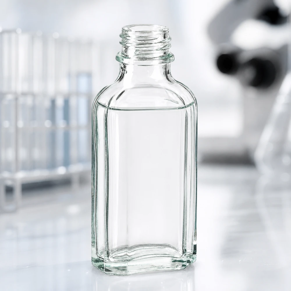 50 ml Meplatflasche klar DIN22 50 ml Meplatflasche klar aus Glas DIN22 für professionellen Laboreinsatz im Fachhandel