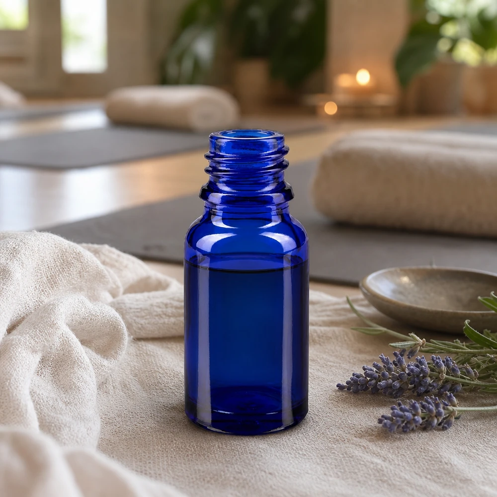 Tropfflasche 10ml DIN 18 BLAUGLAS 10ml blaue Apothekenflasche ApoGlas für professionelle Anwendung in Pharmazie und Kosmetik