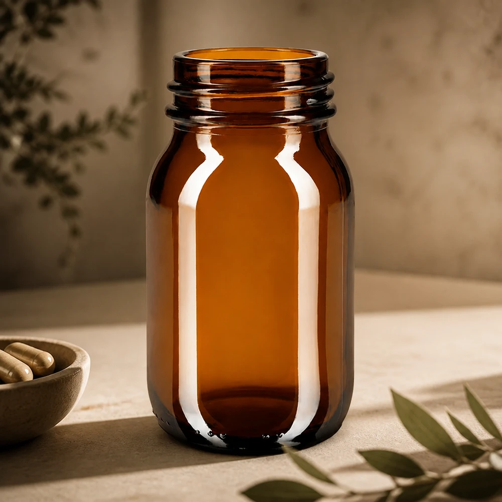 100ml Weithalsflasche Braunglas 100ml Weithalsflasche aus Braunglas für professionelle Abfüllung und Lagerung im gewerblichen Bereich