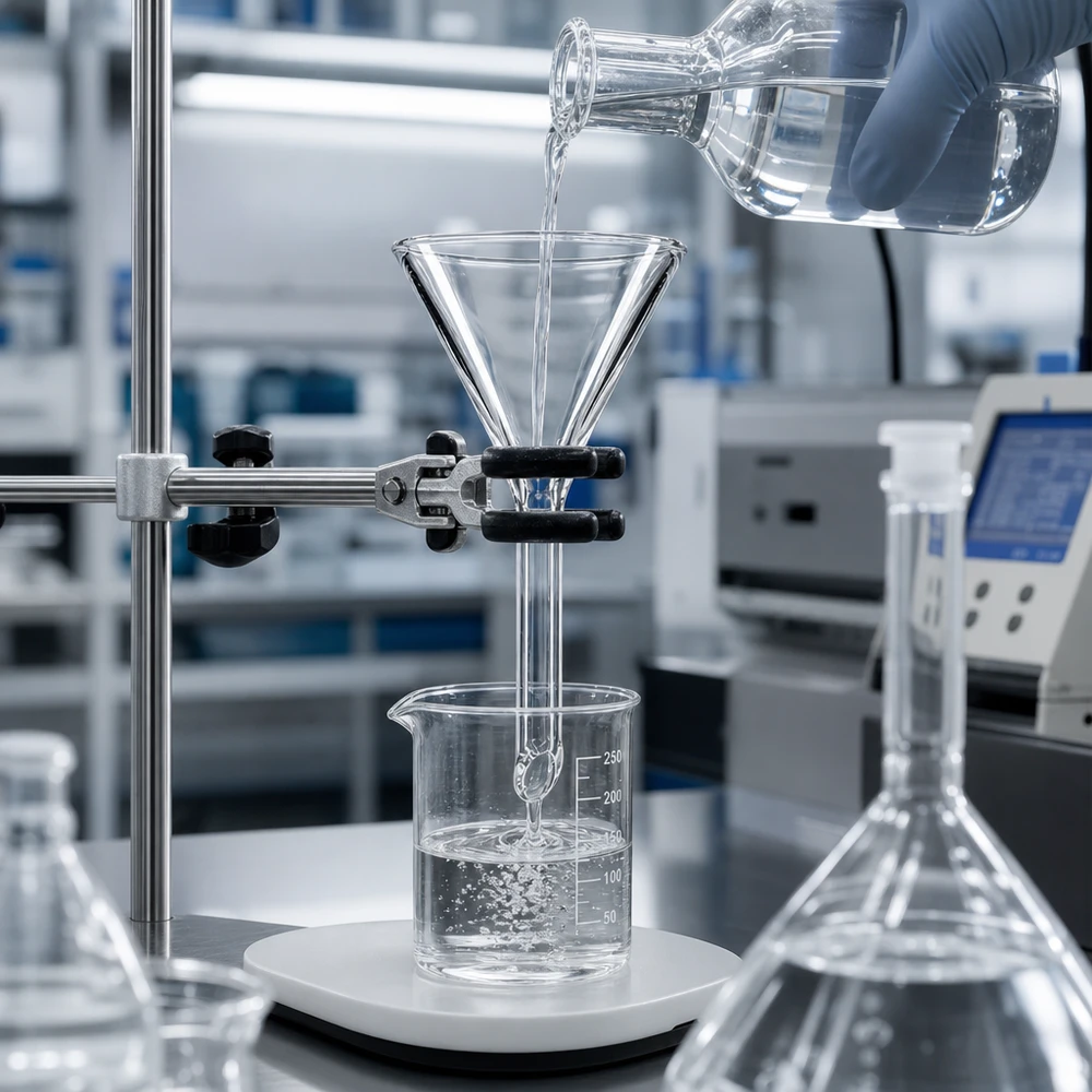 Trichter ø30mm Kalk-Soda, Winkel 60°, Kurzstil Trichter 30mm Durchmesser Kalk-Soda-Glas 60 Grad Winkel Kurzstil für professionelle Laboranwendungen