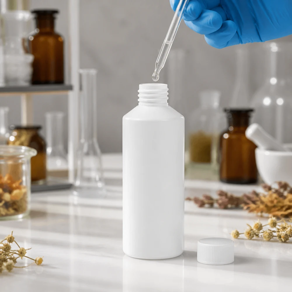 Apothekerflasche HDPE 100ml weiß ohne Verschluss für professionelle Laboranwendungen im Fachhandel