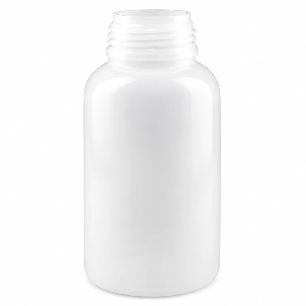 500ml Laborflasche Weithals ohne Verschluss 500ml Weithals-Laborflasche aus HDPE weiß ohne Verschluss für professionellen Laboreinsatz