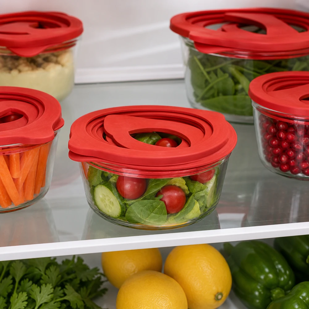 Einkochring RR80 Naturgummi rot Vorratsbehälter Kühlschrank frische Lebensmittel Salat Gemüse professionelle Küche