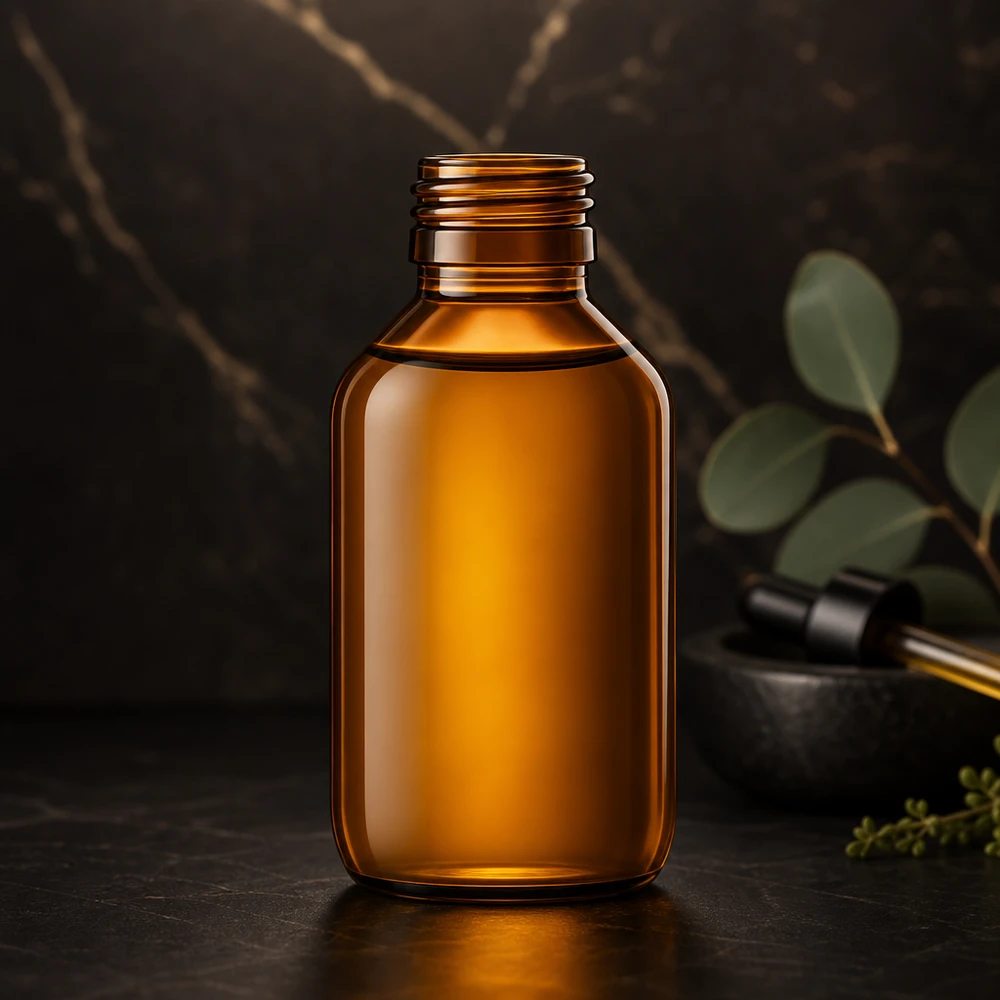 100ml Medizinflasche braun Apothekerglas ohne Verschluss PP28 für professionellen pharmazeutischen Einsatz