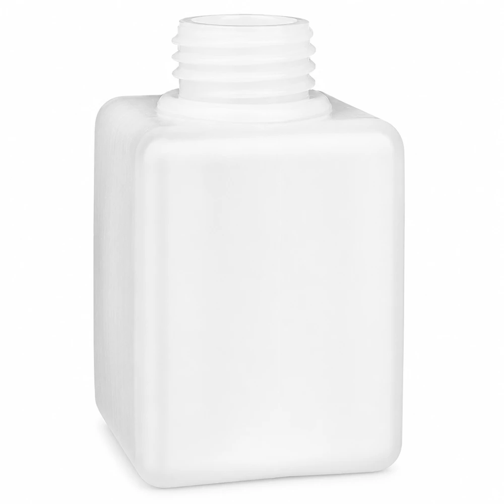 Chemikalienflasche 100ml PE-HD Enghals GL 25 weiß quadratisch für gewerblichen Einsatz Pacadura