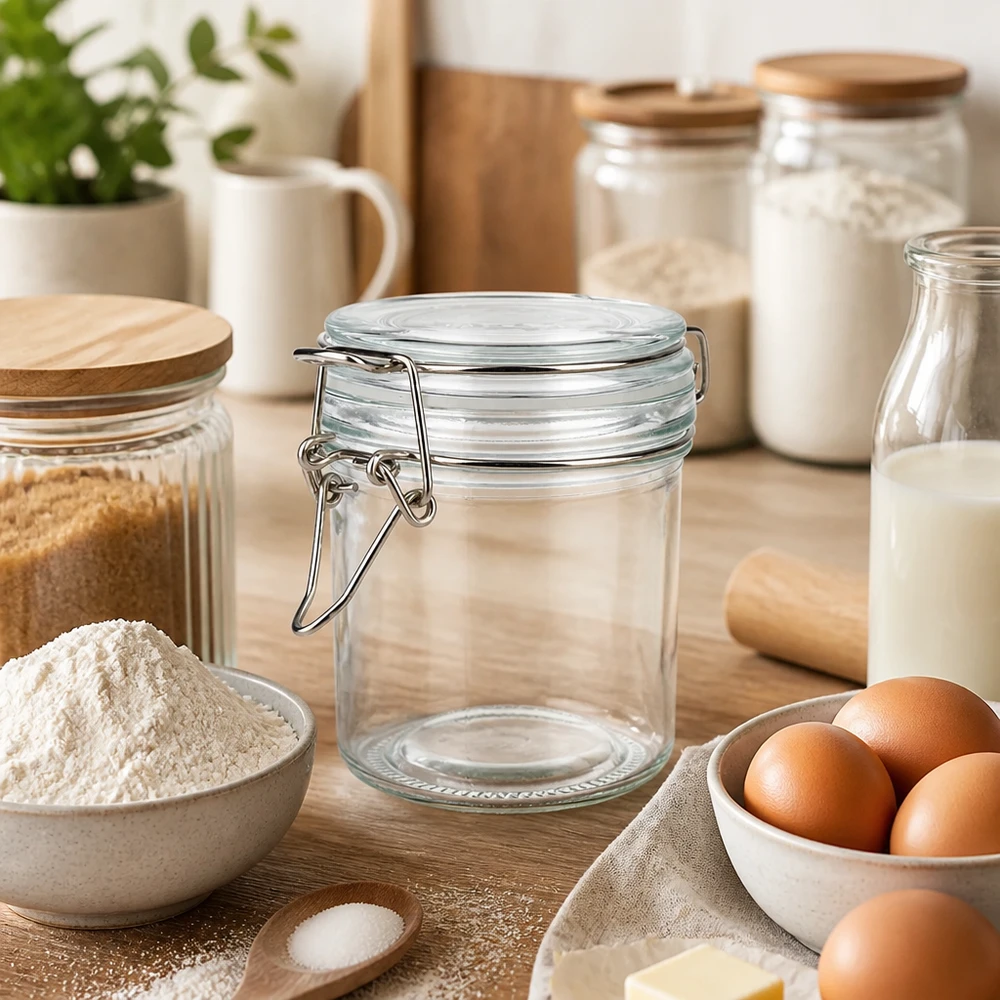 250ml Vorratsglas mit Silikonring und Bügelverschluss UNiTWIST 250ml Vorratsglas mit Bügelverschluss für professionelle Lebensmittellagerung im Fachhandel