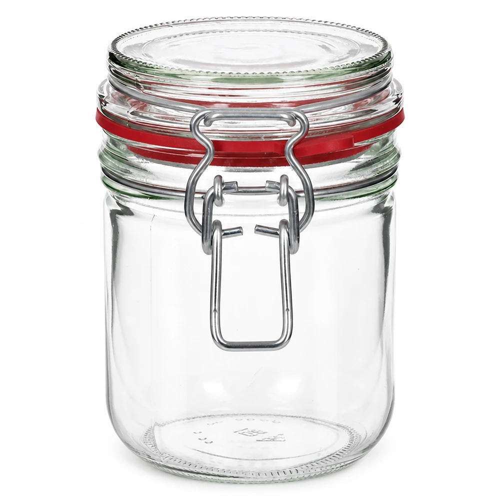 400ml Vorratsglas mit Bügelverschluss aus robustem Glas für professionelle Lagerung und Aufbewahrung im Gewerbe