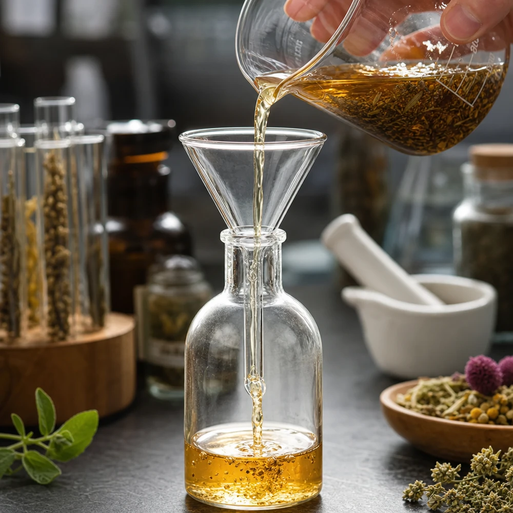 Trichter ø30mm Kalk-Soda, Winkel 60°, Kurzstil Glastrichter 30mm Kalk-Soda 60° Winkel Kurzstiel für professionelle Laboranwendungen beim Umfüllen von Flüssigkeiten