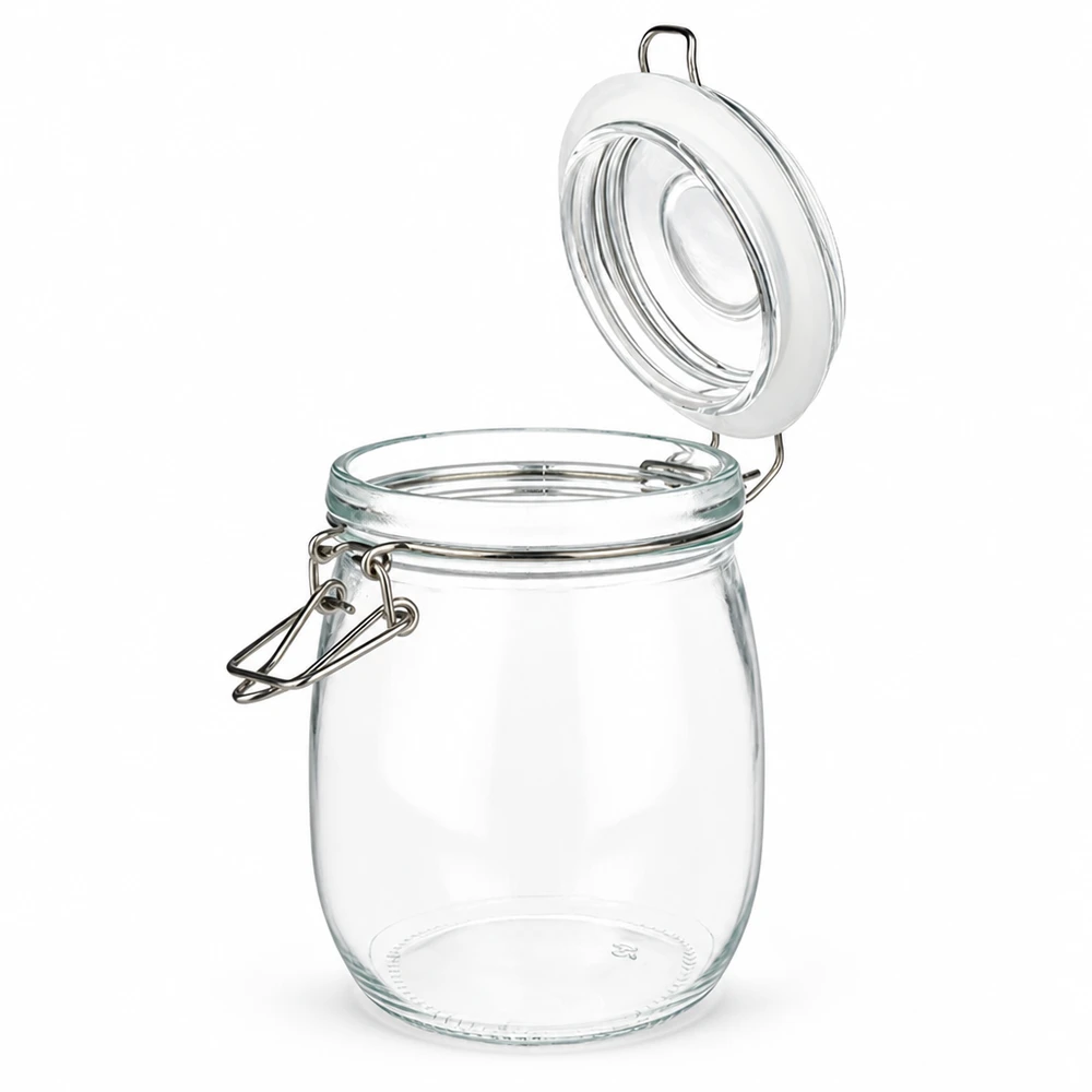 750ml Vorratsglas mit Bügelverschluss für professionelle Lagerung - hochwertiges Glas für Gewerbetreibende