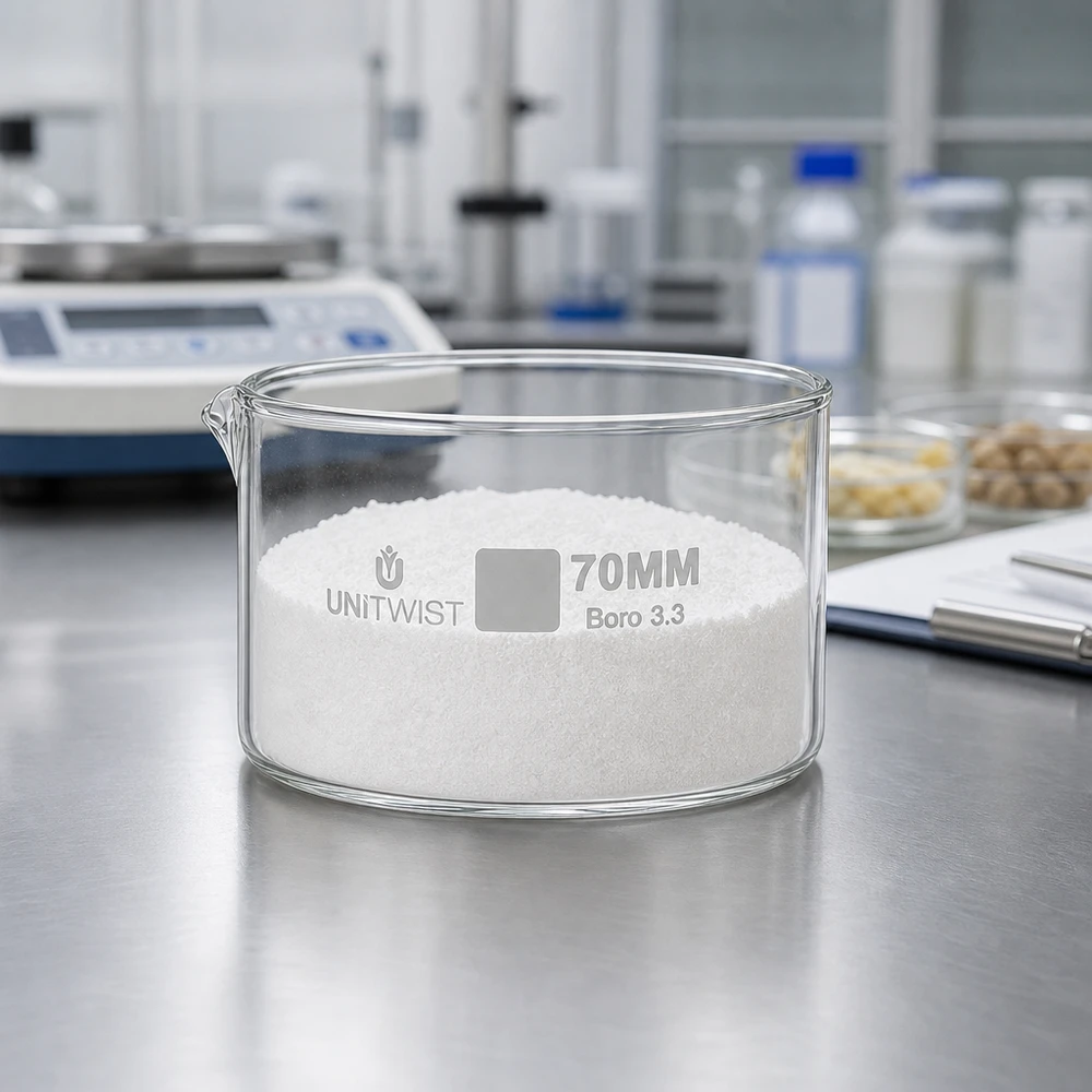 Kristallisierschale ø70mm Borosilikatglas UNiTWIST Kristallisierschale 70mm Borosilikatglas 3.3 UNiTWIST Laborglas für professionelle Anwendungen