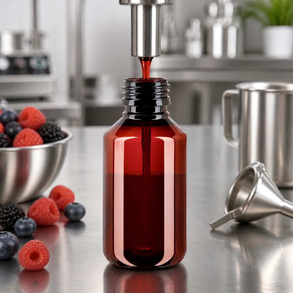 PET Flasche 100ml PP28 braun ohne Verschluss für gewerbliche Abfüllung von Flüssigstoffen