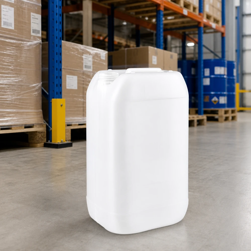 Kanister 15 Liter ohne Verschluss Weißer HDPE-Kanister 15 Liter ohne Verschluss für gewerblichen Einsatz im Lager