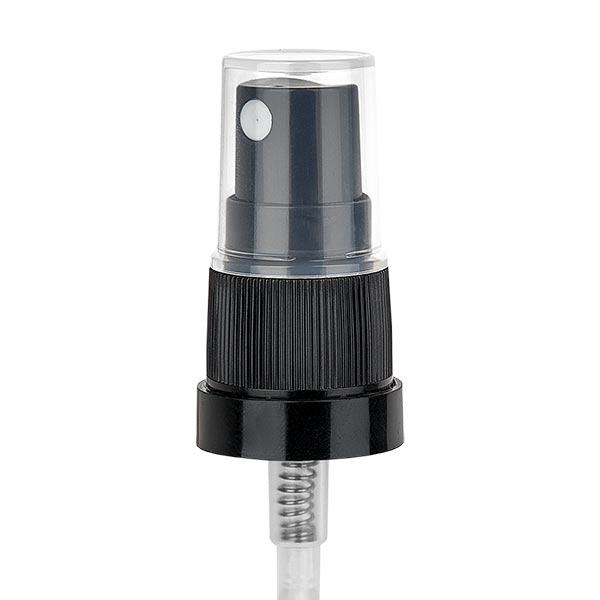 Pumpzerstäuber schwarz inkl Kappe 18mm