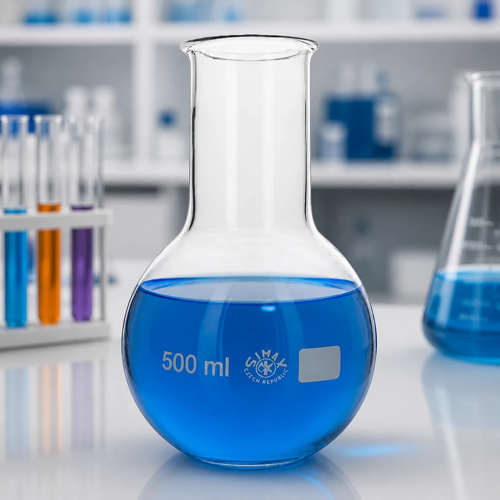 Stehkolben 500ml Weithals aus Borosilikatglas für professionelle Laboranwendungen bei Pacadura.de
