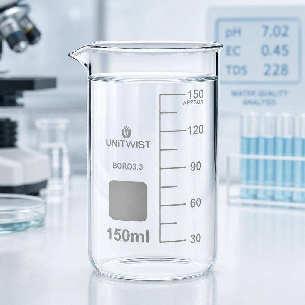 Becherglas 150ml Borosilikat, hohe Form UNiTWIST Becherglas 150ml Borosilikat hohe Form UNITWIST für professionellen Laboreinsatz im Fachhandel