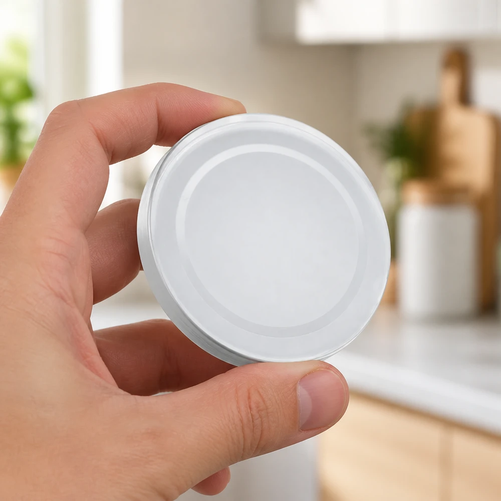 66mm BasicSeal TO66deep Twist-Off Deckel weiss aus Weißblech für gewerbliche Abfüllung und Konservierung