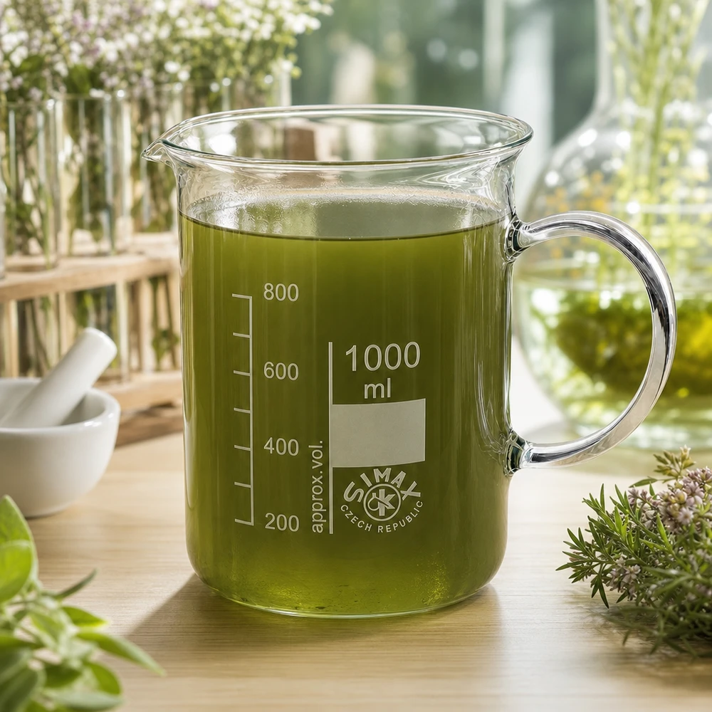 Becherglas 1000 ml Borosilikatglas mit Henkel für professionellen Labor- und Gewerbeeinsatz