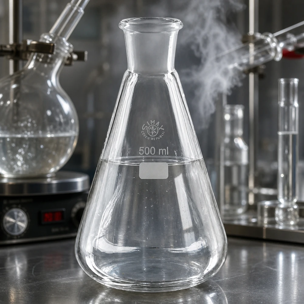 Erlenmeyerkolben 500ml mit Normschliff (29/32) Erlenmeyerkolben 500ml Borosilikatglas Normschliff 29/32 für Labor und professionelle Anwendung bei Pacadura