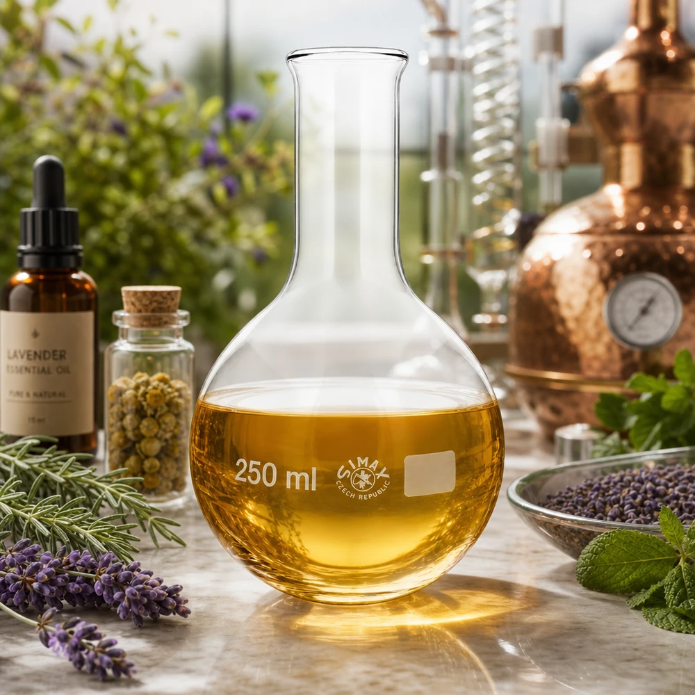 Stehkolben 250ml Enghals aus Borosilikatglas für professionelle Destillation und Laboranwendungen bei Pacadura