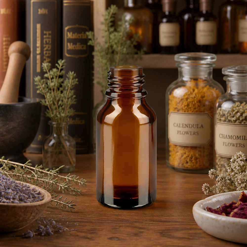 Tropfflasche 30 ml DIN 18 Braunglas HOHE FORM 30ml braune Apothekenflasche hohe Form ApoGlas für professionellen Einsatz in Apotheke und Gewerbebetrieb