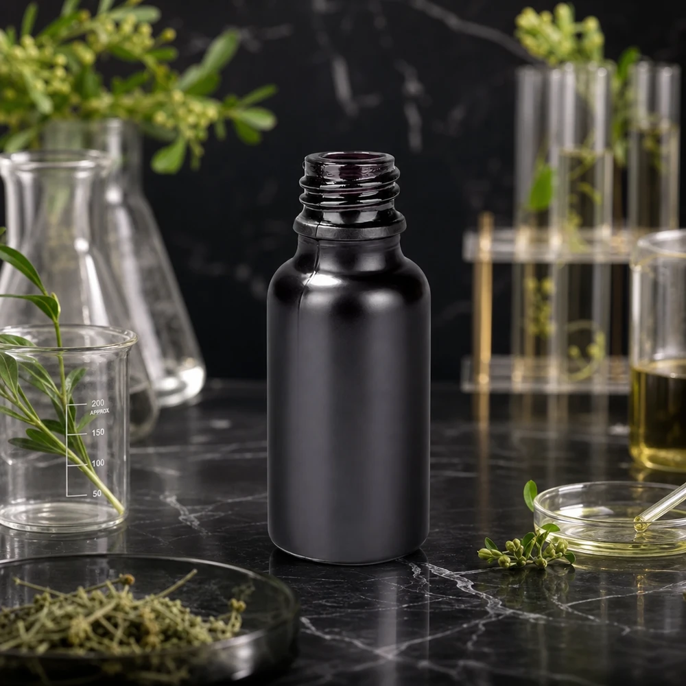 20ml Apothekerflasche BlackLine UT18/20 UNiTWIST 20ml Apothekerflasche BlackLine UT18/20 UNiTWIST schwarz Glas für professionelle Anwendung Pharmazie Labor