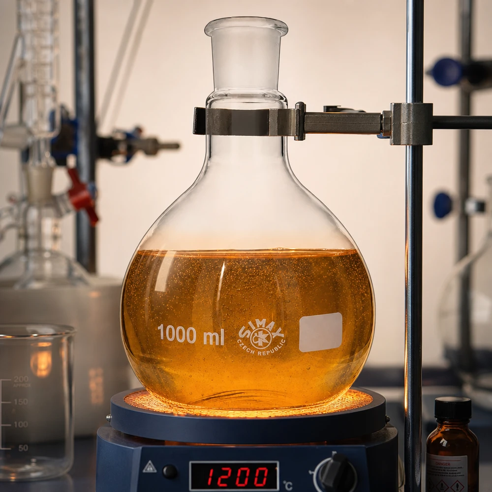 Stehkolben 1000ml Glas mit Normschliff 29/32 für professionelle Laboranwendungen und chemische Synthesen