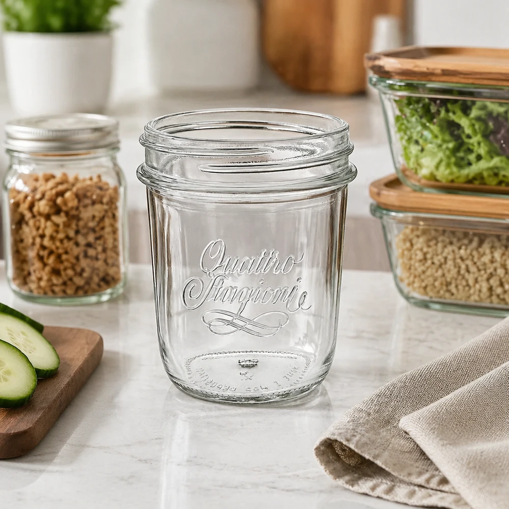 320ml Sturzglas "Quattro Stagioni" QS86mm 320ml Quattro Stagioni Sturzglas QS86mm für professionelle Lebensmittel-Lagerung in der Gastronomie und im Einzelhandel