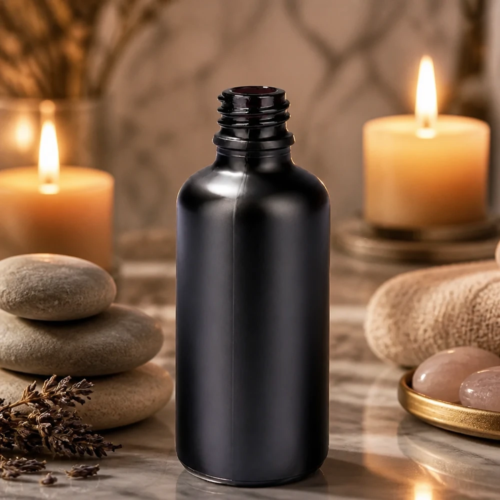 50ml Apothekerflasche BlackLine UT18/50 UNiTWIST schwarzes Violettglas für professionelle Anwendung Pacadura