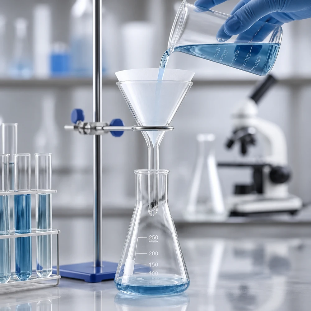 Trichter ø35mm Kalk-Soda, Winkel 60°, Kurzstil Labortrichter 35mm Durchmesser aus Kalk-Soda-Glas mit 60° Winkel und Kurzstil für professionelle Anwendungen