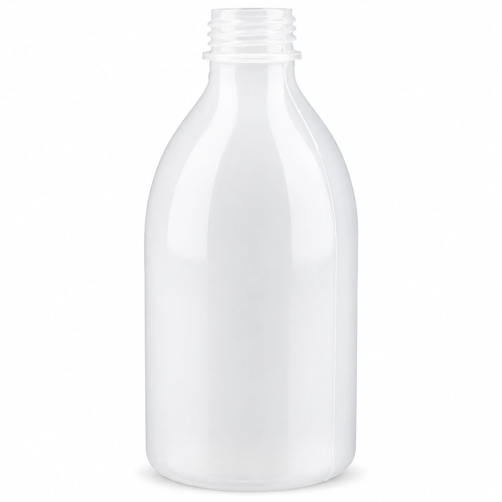 250ml Laborflasche Enghals ohne Verschluss 250ml Enghals-Laborflasche aus HDPE transparent ohne Verschluss für professionellen Laboreinsatz