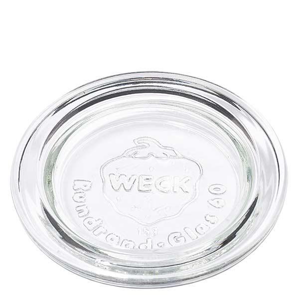 WECK Glasdeckel RR60 WECK Glasdeckel RR60 rund transparent mit geprägtem Logo für Einmachgläser und Weckgläser
