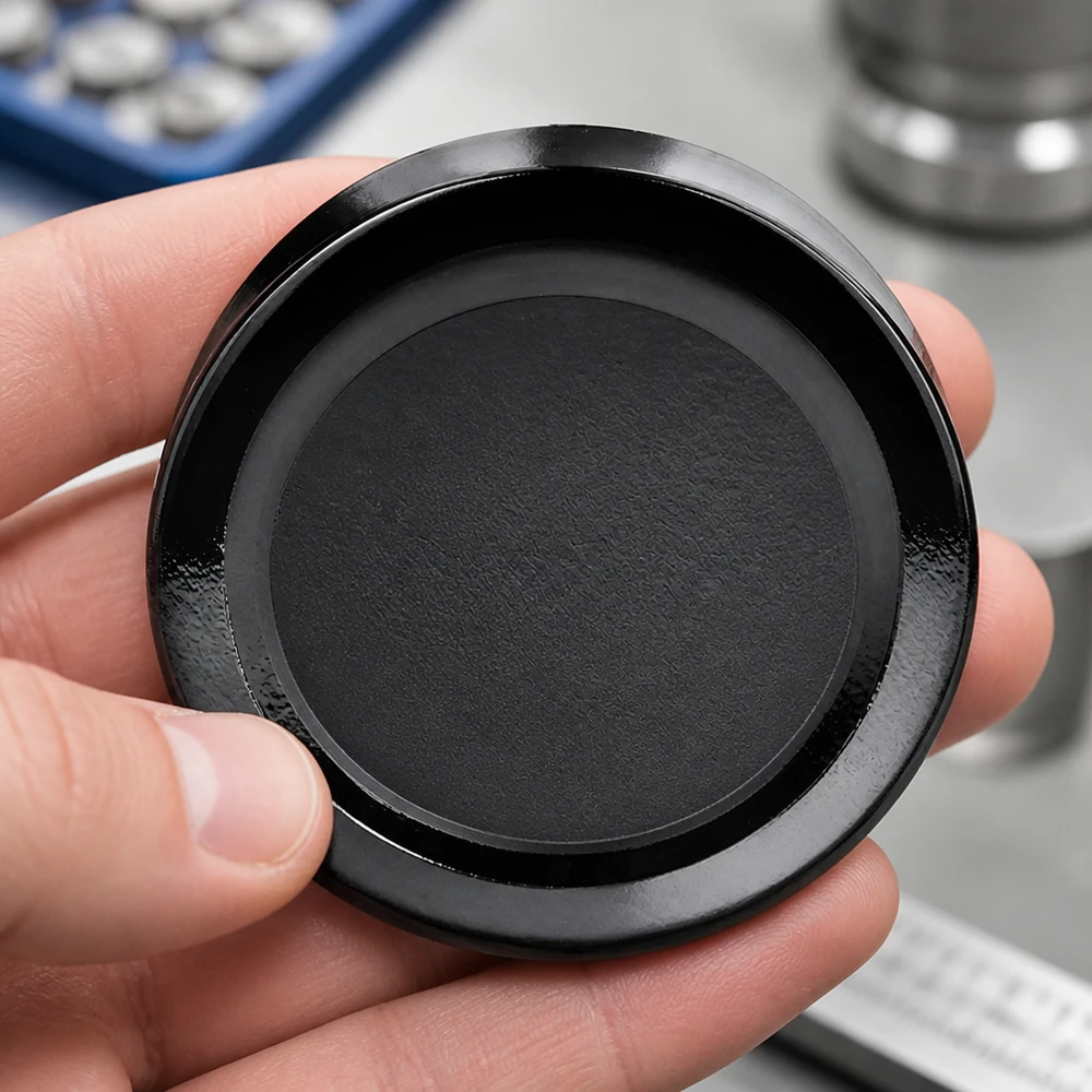 58mm TO58deep BasicSeal Twist-Off-Deckel schwarz tief gezogen aus Weißblech für Gewerbebetriebe