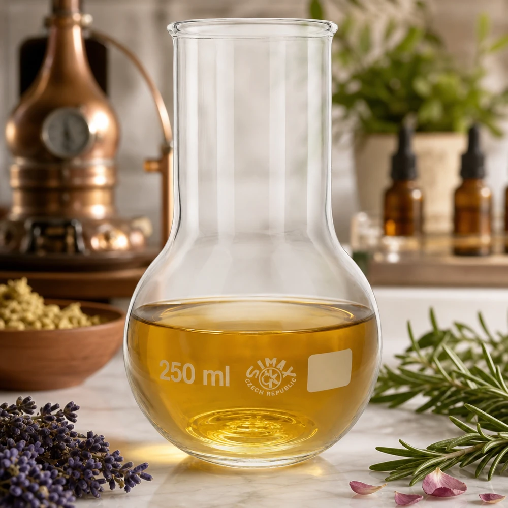 Stehkolben 250ml Weithals aus Borosilikatglas für professionelle Laboranwendungen und Destillation