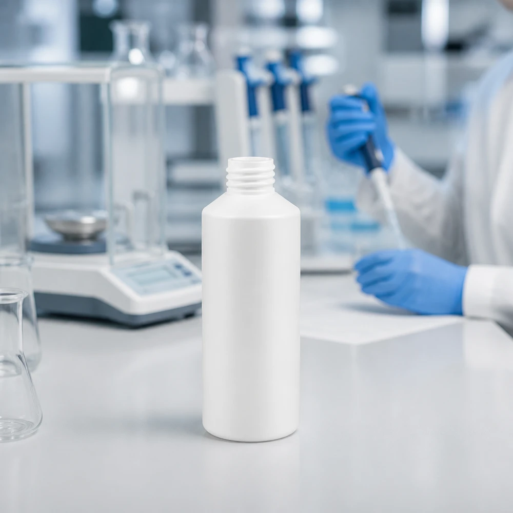 Apothekerflasche HDPE 100ml weiß ohne Verschluss für professionellen Laboreinsatz Pacadura