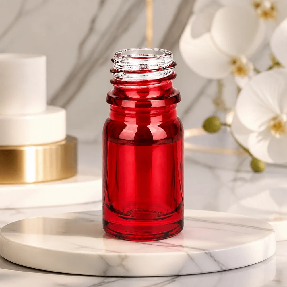 5ml Apothekenflasche RedLine UT18/5 UNiTWIST 5ml Apothekenflasche RedLine UT18/5 UNiTWIST aus rotem Glas für professionelle Anwendung im Fachhandel